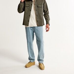 Abercrombie & Fitch Rigid Denim Loose Fit Men’s 34W 31L Light Wash 100% Cotton